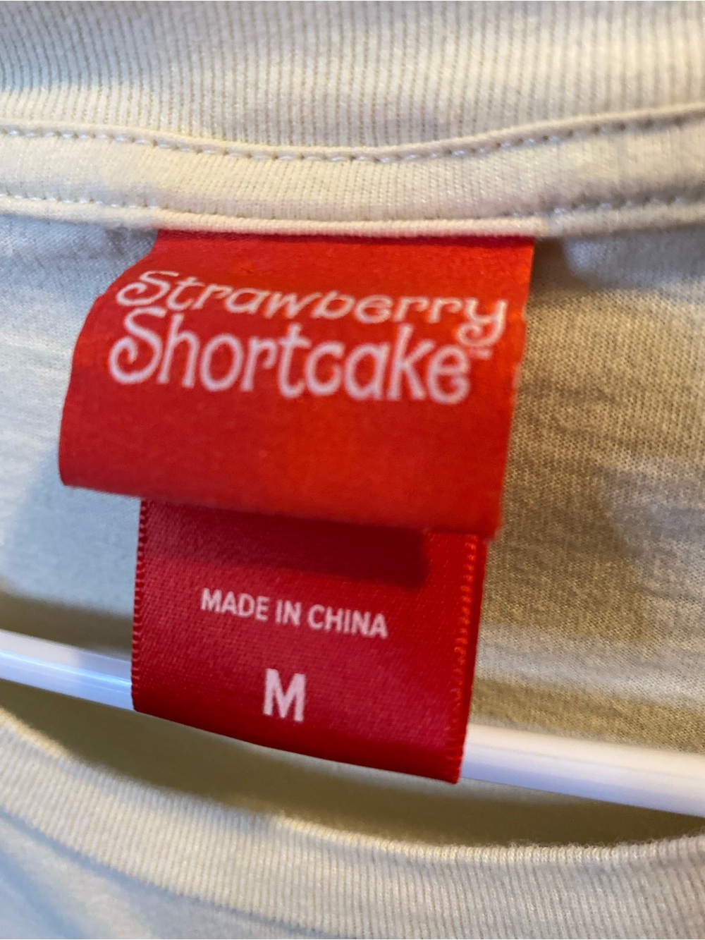 Shortcake Cream Long-Sleeve Tee with Pink & Green Striped Sleeves - Picture 2 of 6